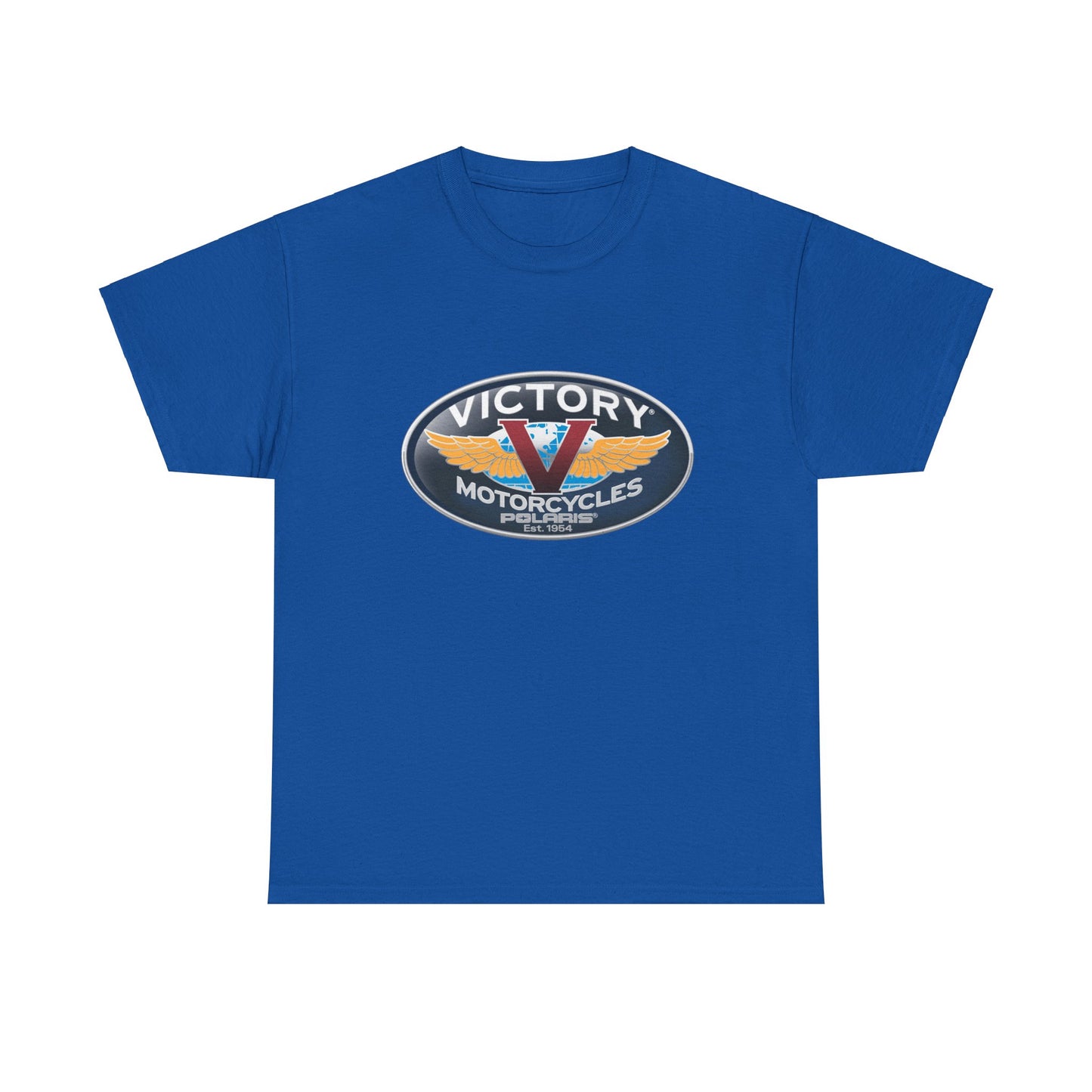 Victory Polaris Logo Tee - Gildan® 5000 Heavy Cotton™, Quality Fabric for the Modern Biker