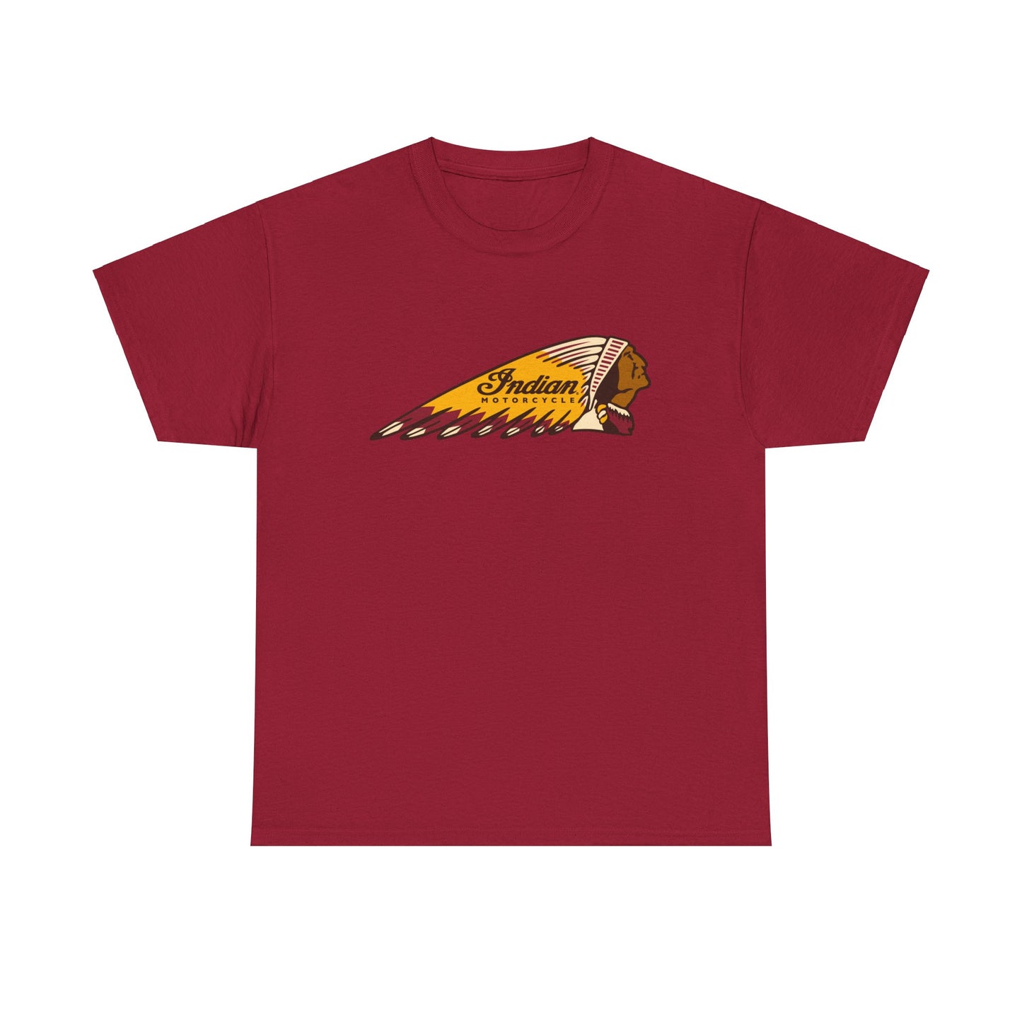 Indian Motorcycles Classic Tee - Gildan® 5000 Heavy Cotton™, Iconic Design, Perfect for Every Biker