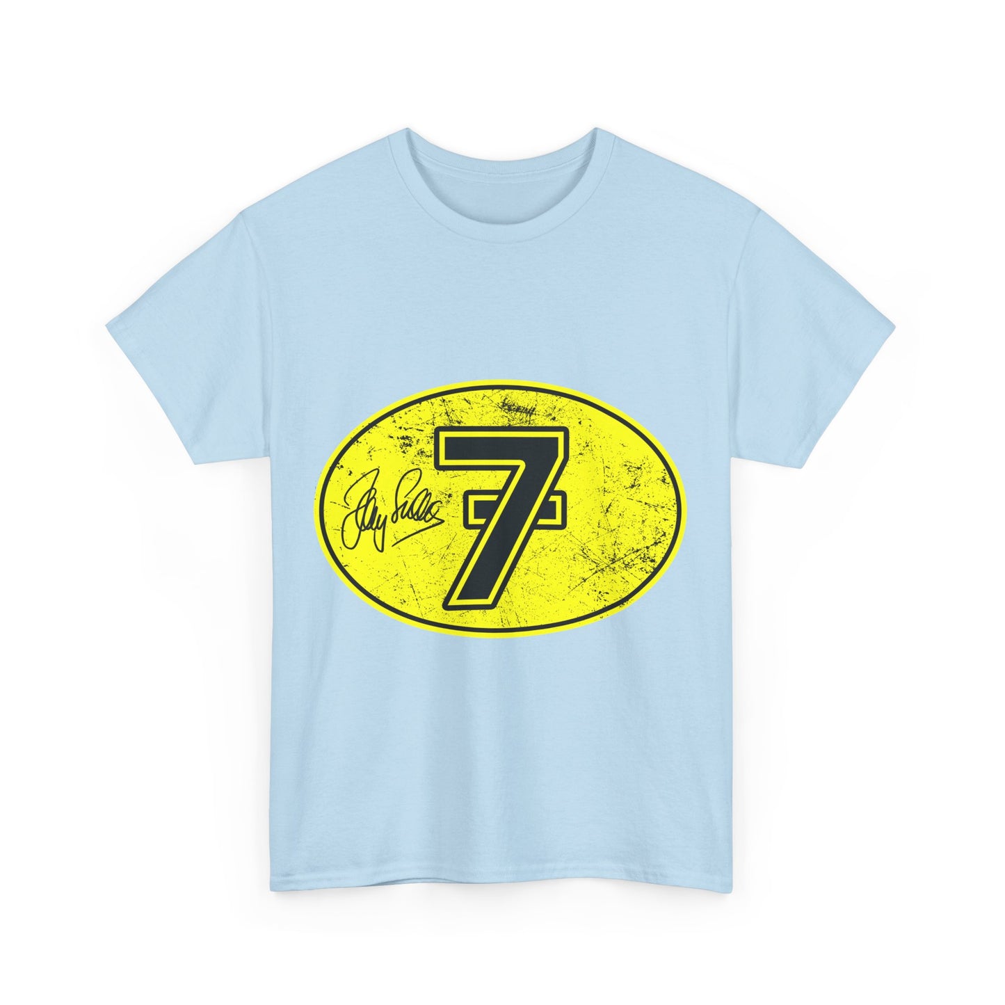 Barry Sheene No. 7 Tee | Gildan® 5000 Heavy Cotton™, Ideal for Motorcycle Enthusiasts