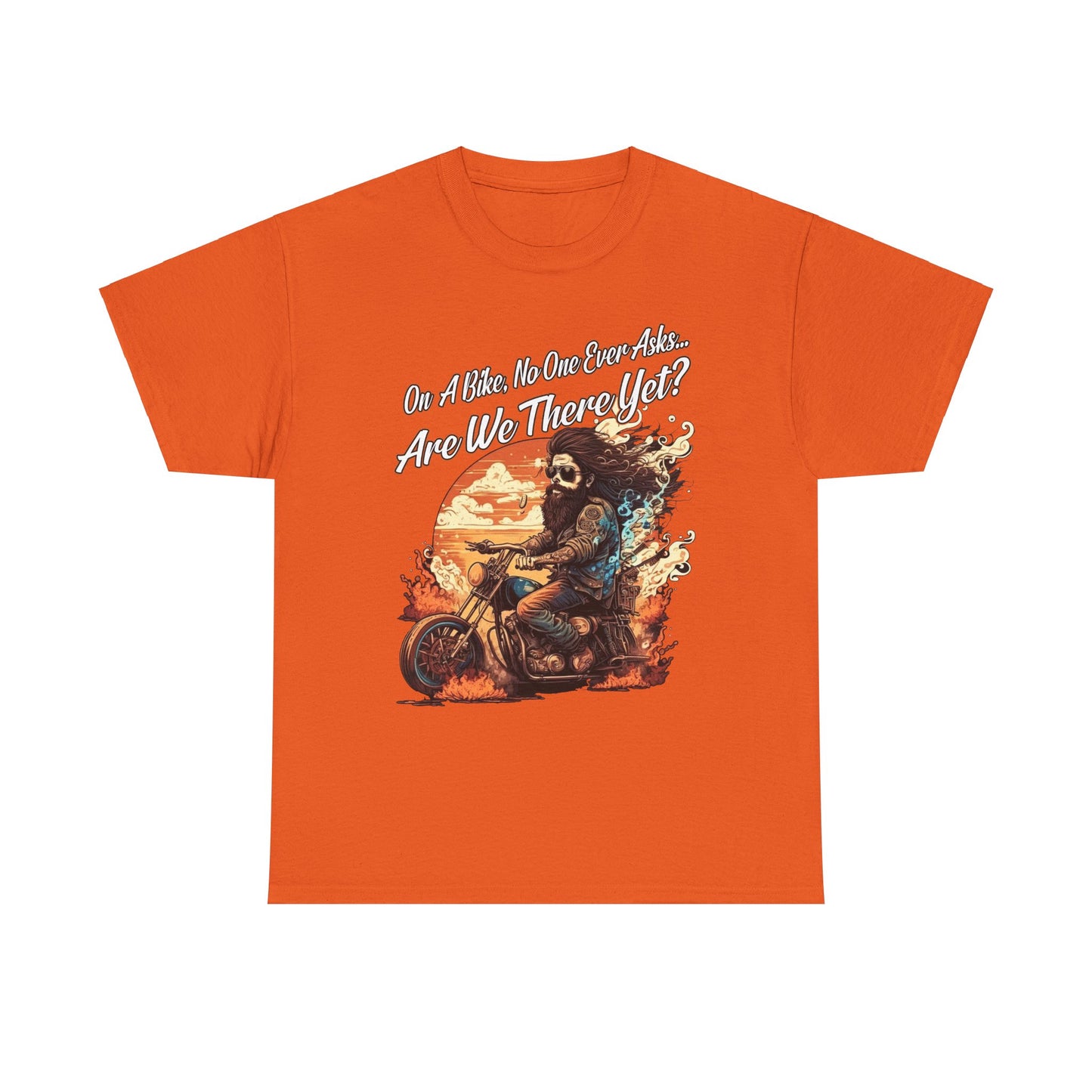 Heavy Cotton 'Are We There Yet?' Biker Tee - Classic Style for Road Warriors