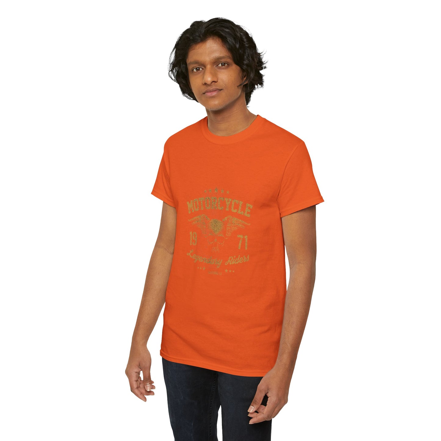 Classic Biker Vibes: Gildan® Heavy Cotton Motorcycle Legend 1971 Shirt