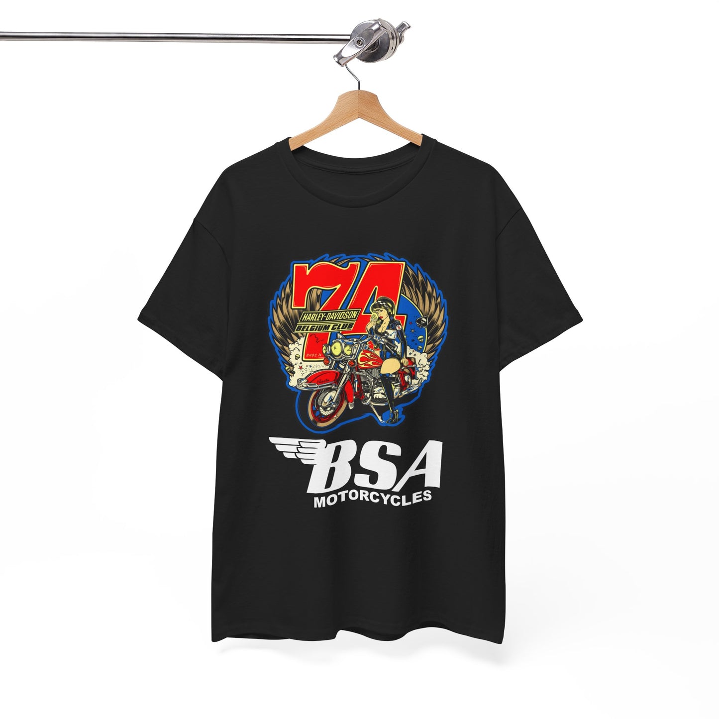 Harley Girl Biker T-Shirt - Gildan® 5000 Heavy Cotton™, Iconic Style for Female Riders