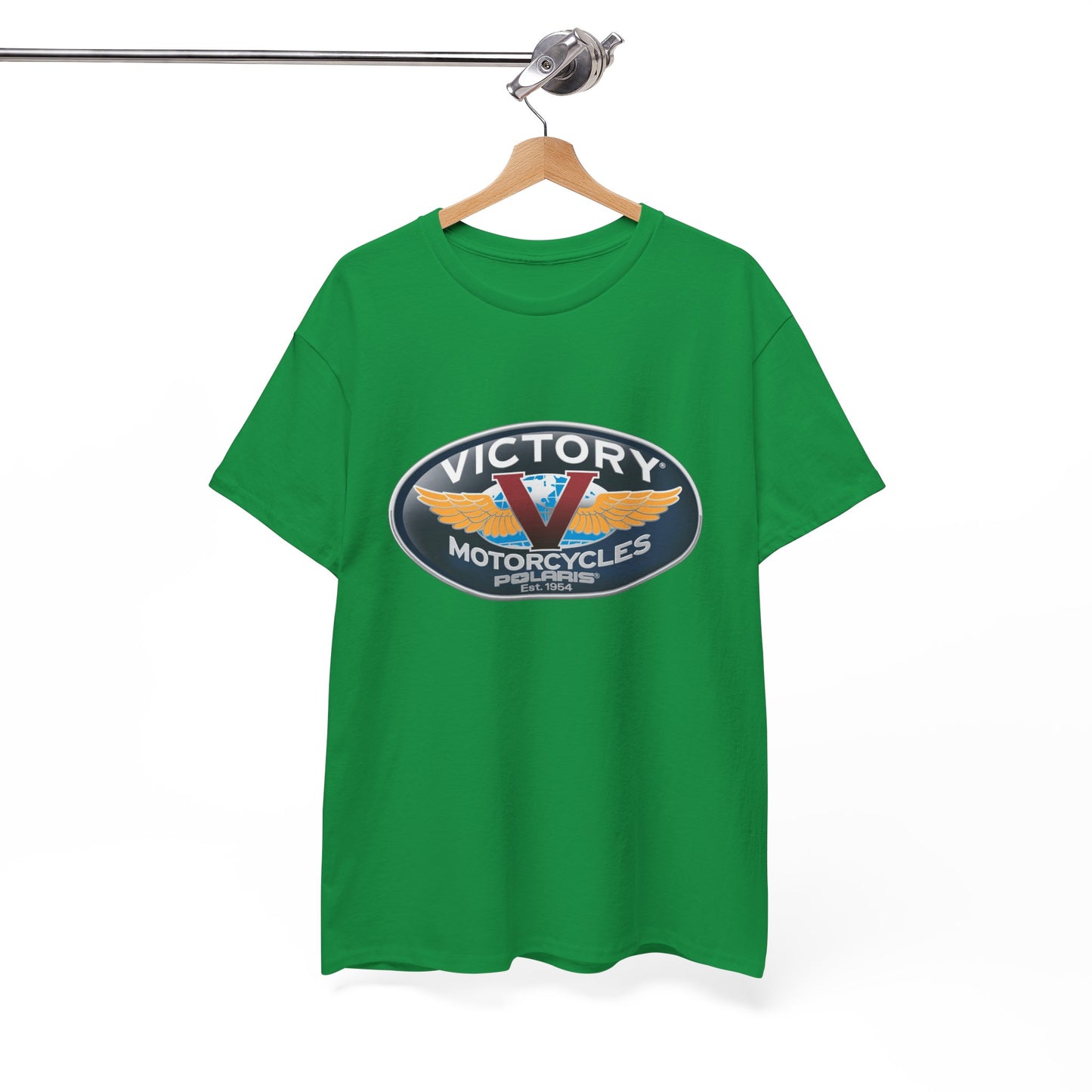 Victory Polaris Logo Tee - Gildan® 5000 Heavy Cotton™, Quality Fabric for the Modern Biker