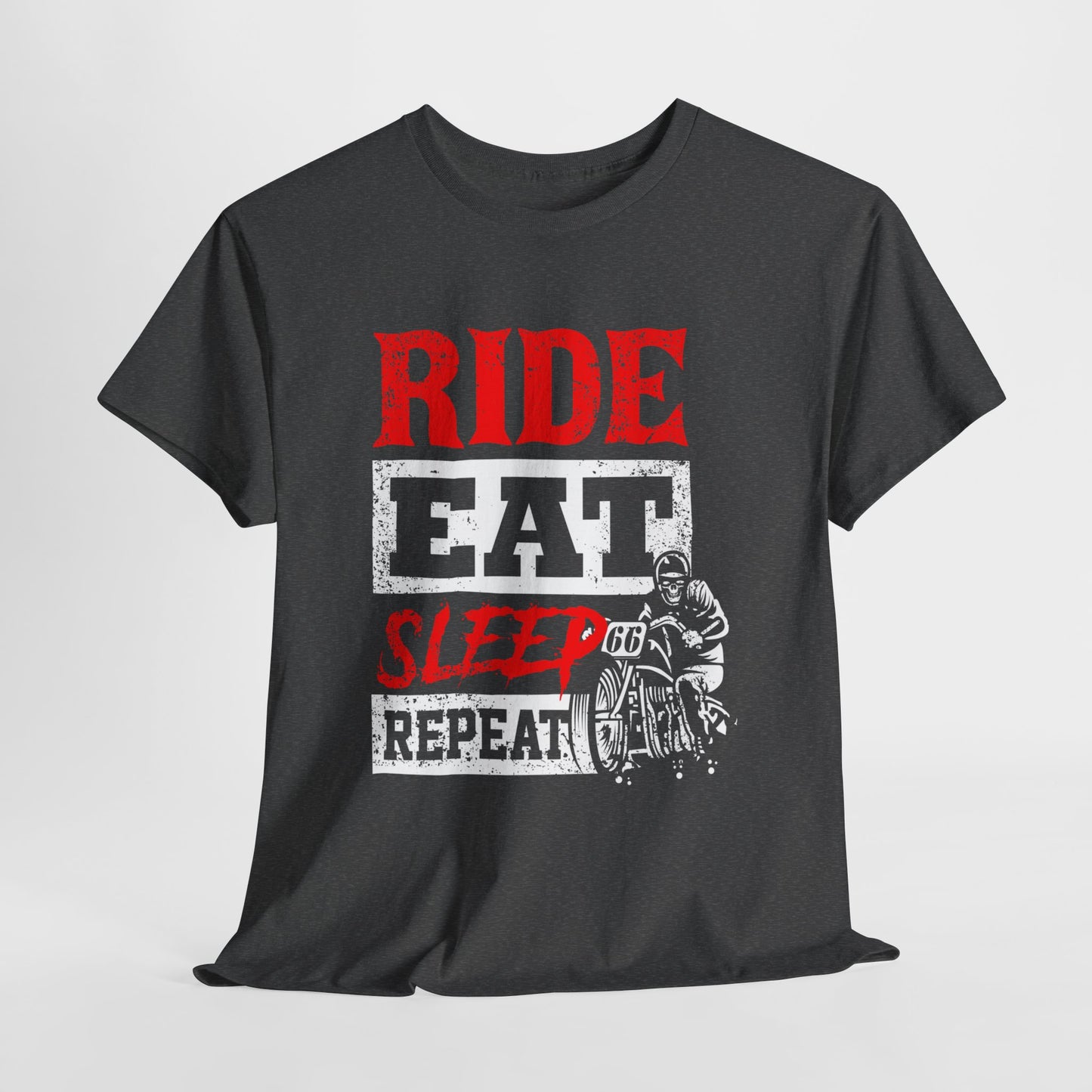 Ride, Eat, Sleep, Repeat Lifestyle Tee | Gildan® 5000 Heavy Cotton™ - Classic Comfort for Bikers