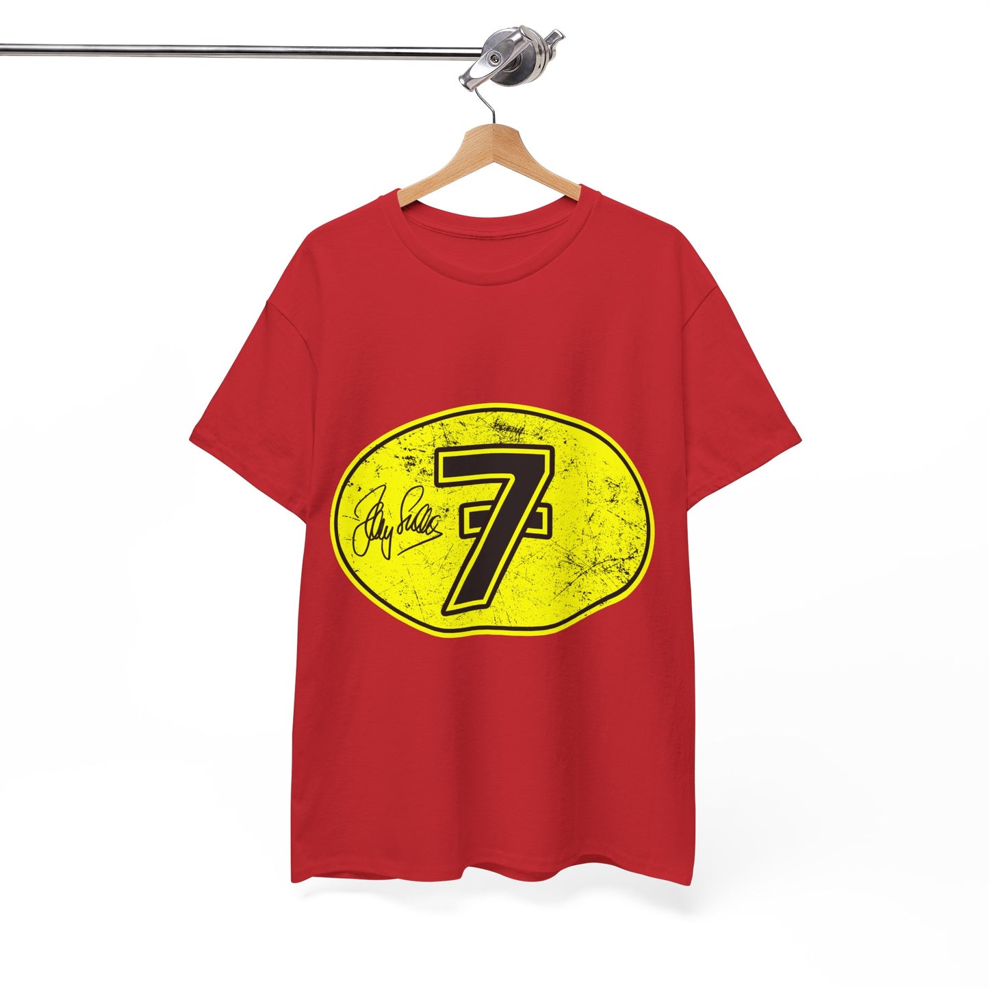 Barry Sheene No. 7 Tee | Gildan® 5000 Heavy Cotton™, Ideal for Motorcycle Enthusiasts