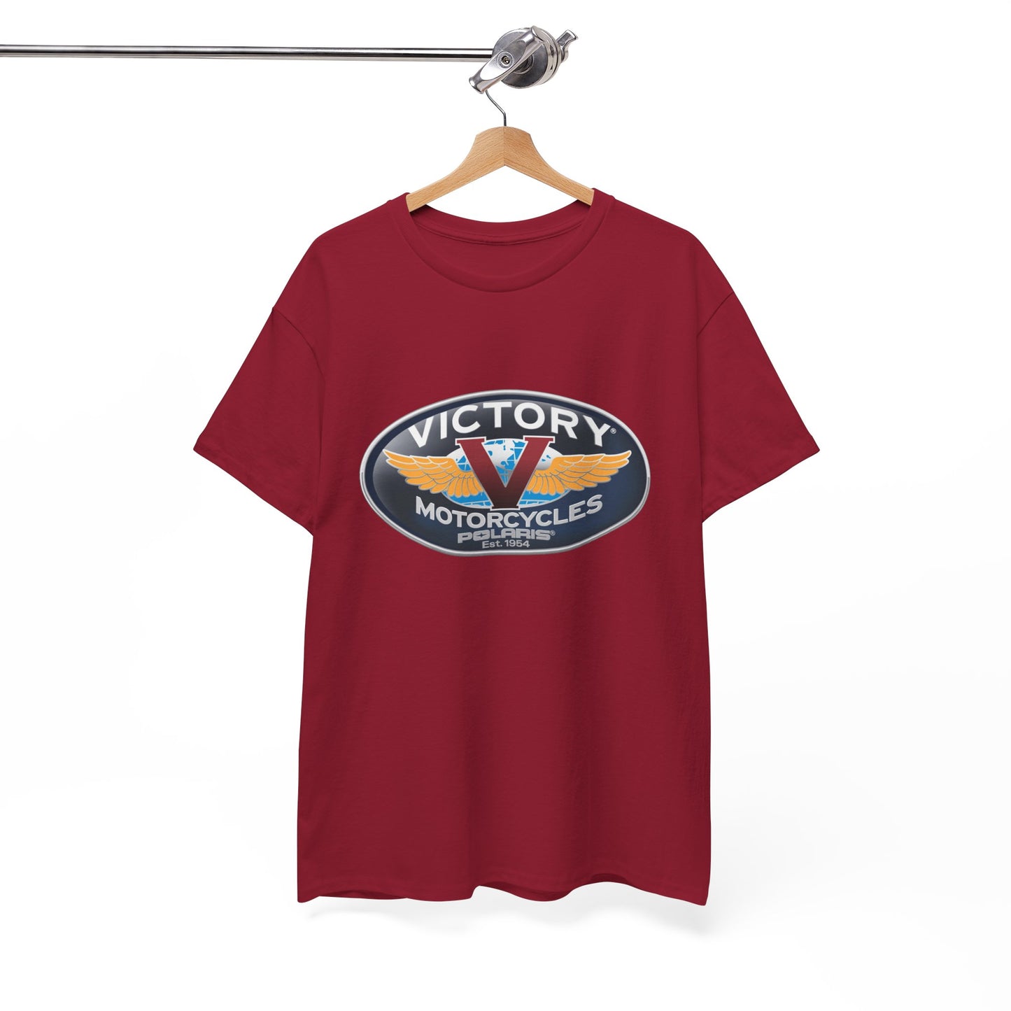Victory Polaris Logo Tee - Gildan® 5000 Heavy Cotton™, Quality Fabric for the Modern Biker