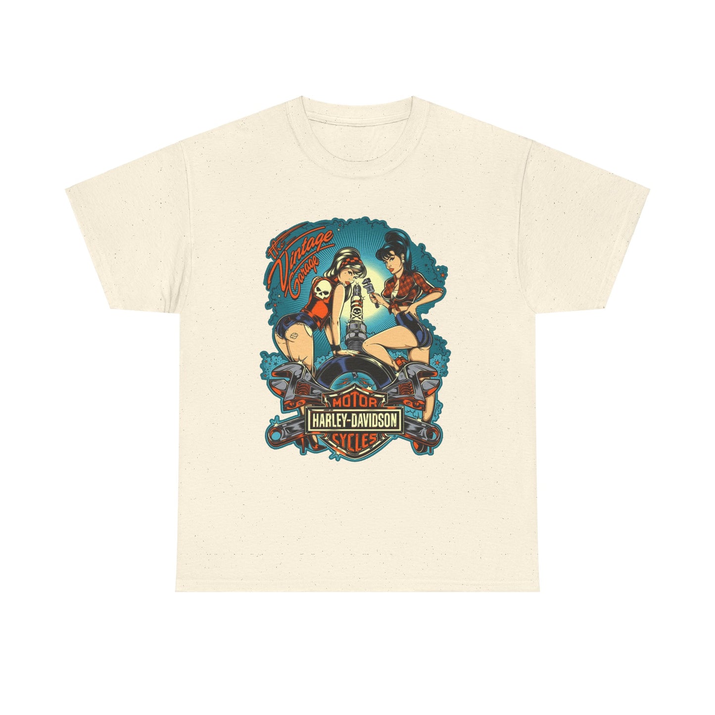 Harley Davidson T-Shirt | Gildan® 5000 Heavy Cotton™, Classic Fit, Timeless Biker Style