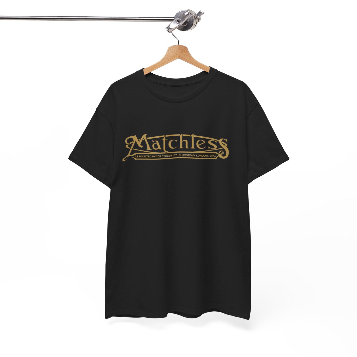 Elegant Rib Collar Matchless Motorcycles Logo T-shirt