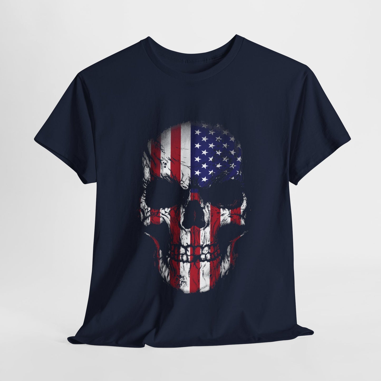 Rock the Classic Fit USA Skull Flag Tee