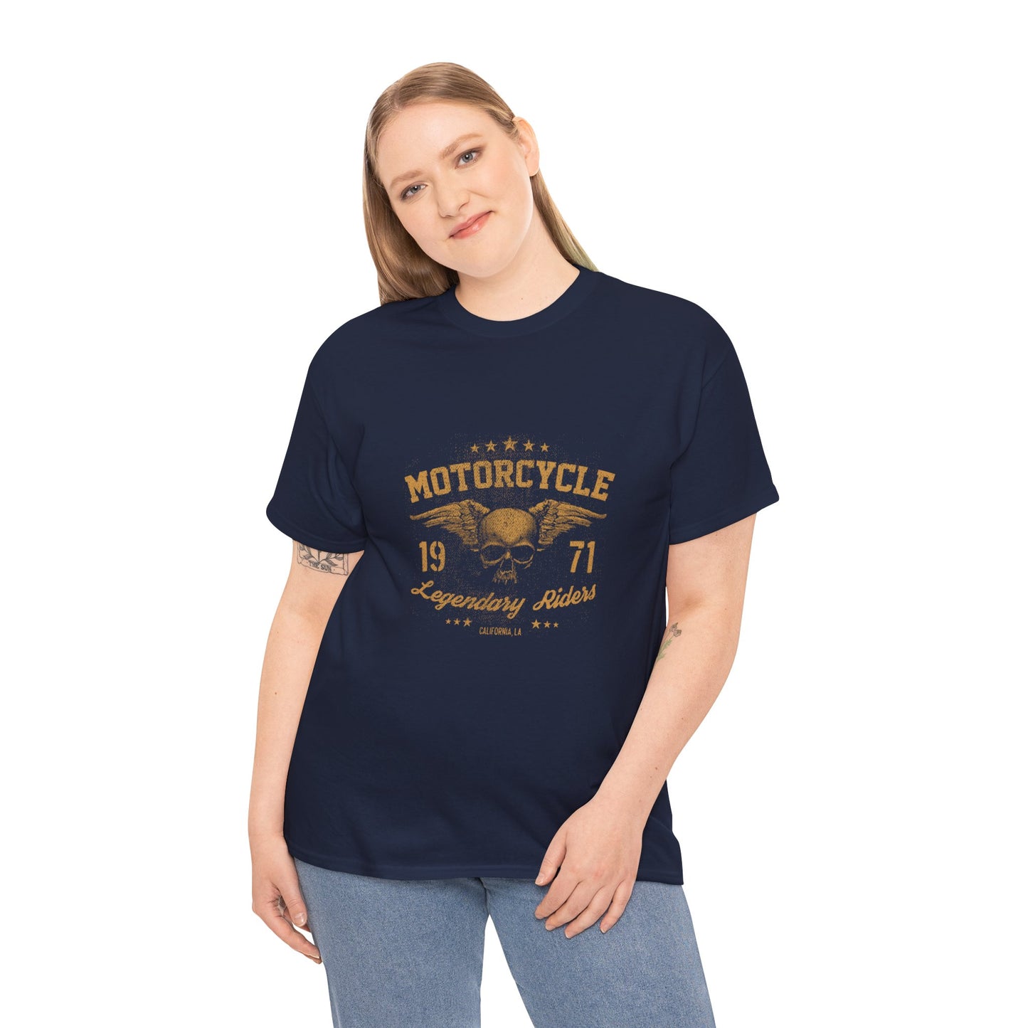 Classic Biker Vibes: Gildan® Heavy Cotton Motorcycle Legend 1971 Shirt