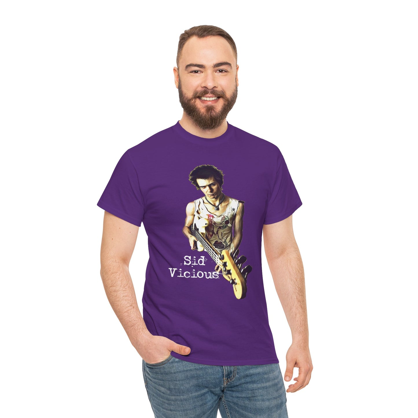 Sid Vicious Design Shirt: Stylish Edge in Heavy Cotton