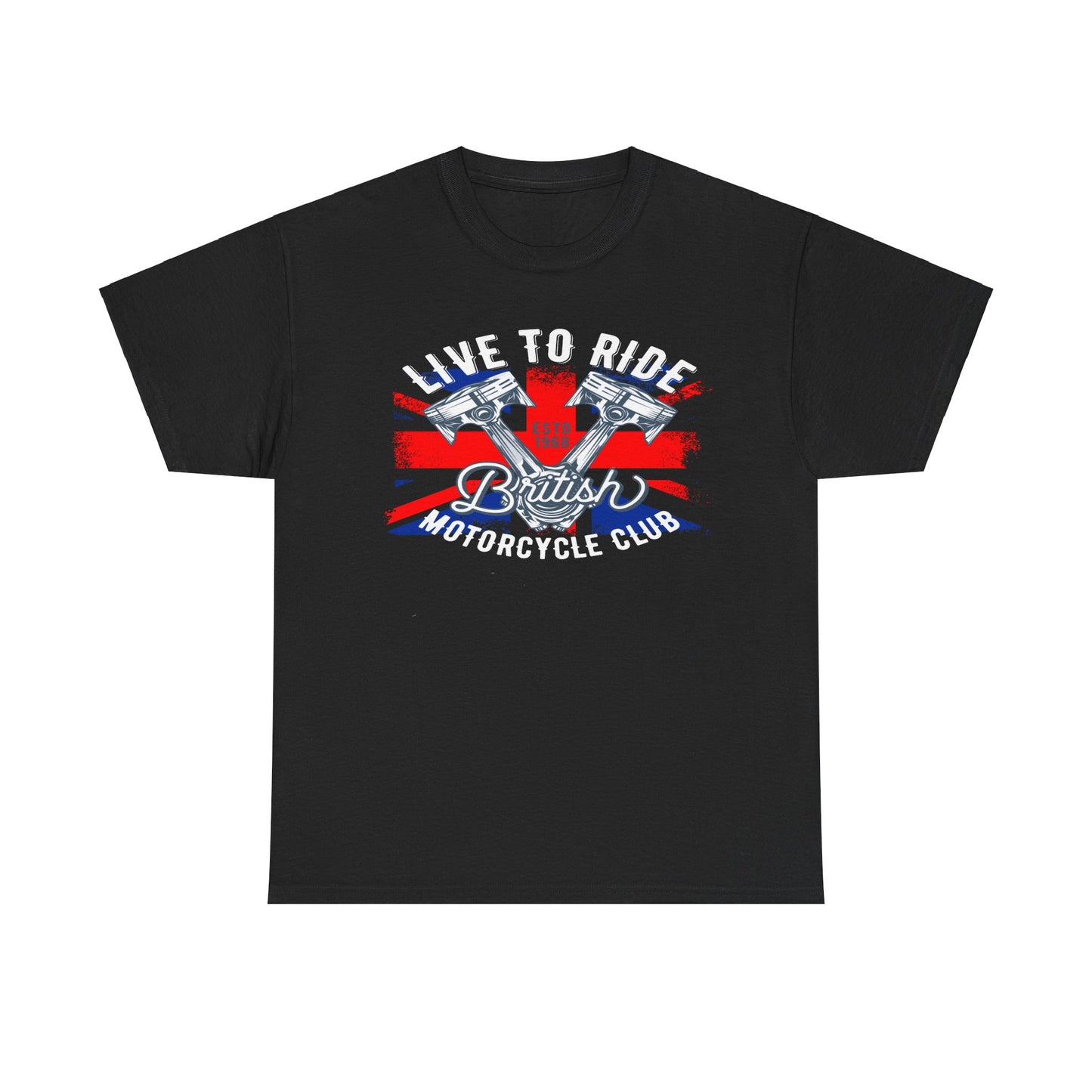 Live To Ride T-Shirt | Gildan® 5000 Heavy Cotton™ - Edgy Biker Style with Classic Fit