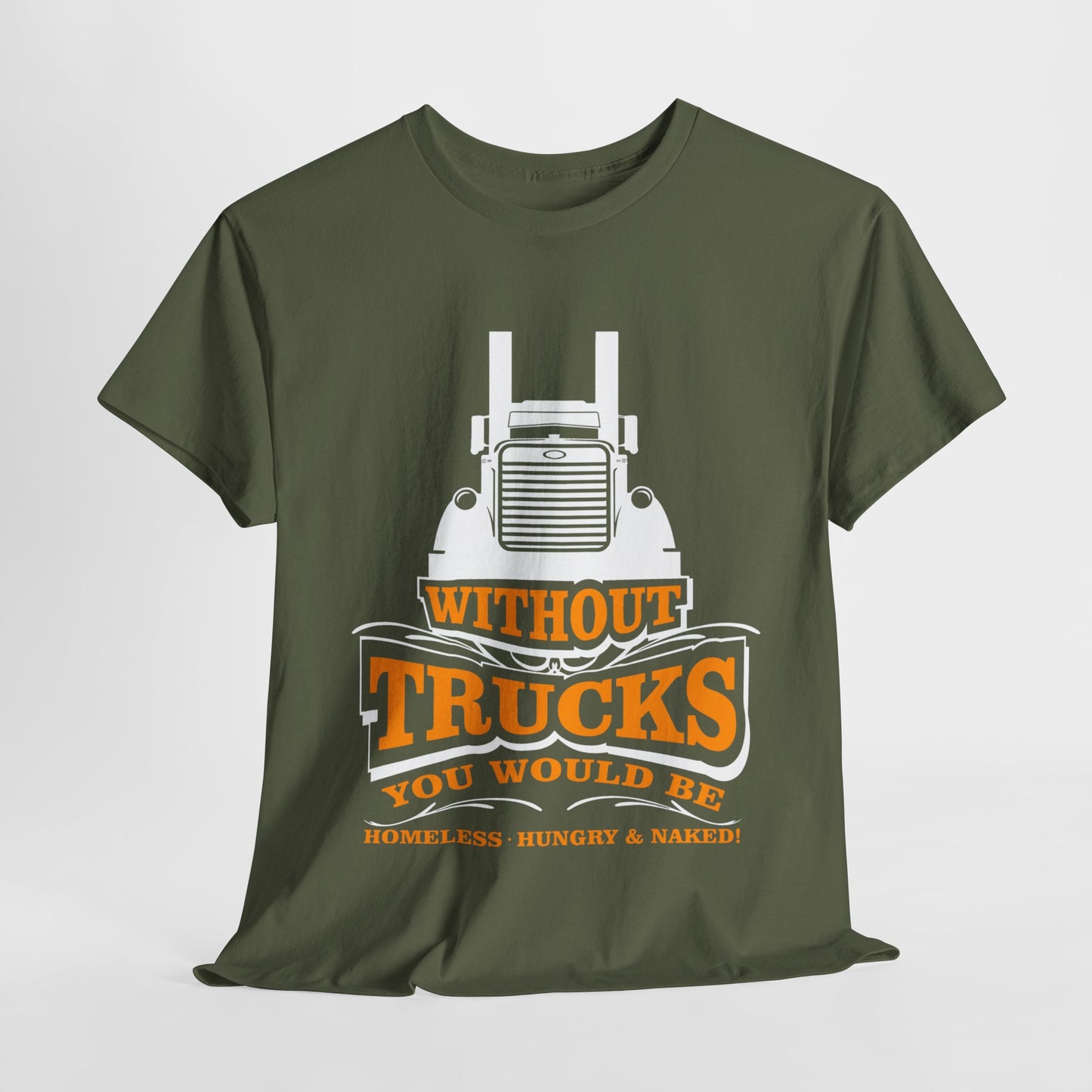 Edgy Trucker Style: Without Trucks You’d Be... Heavy Cotton Shirt