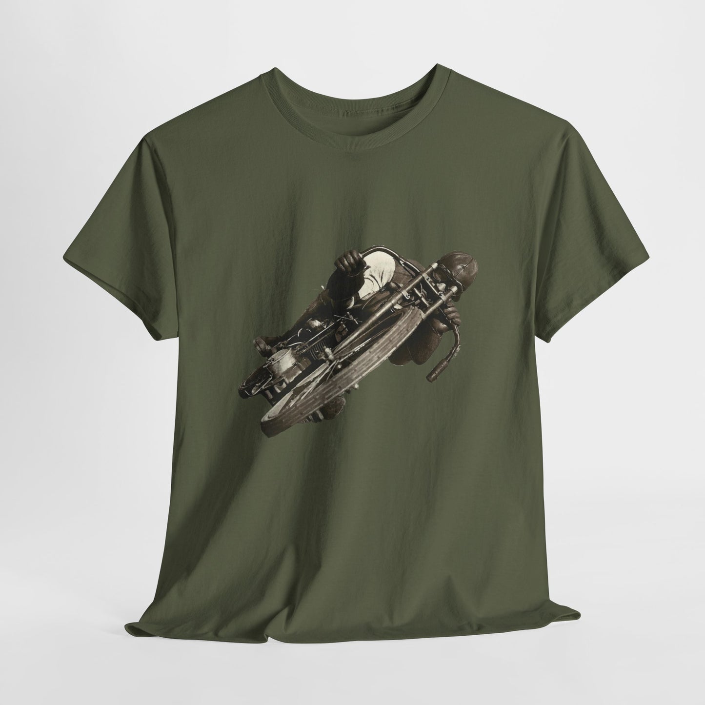 Stay Timeless with Leaning Hard Vintage Biker T-Shirt on Gildan 5000