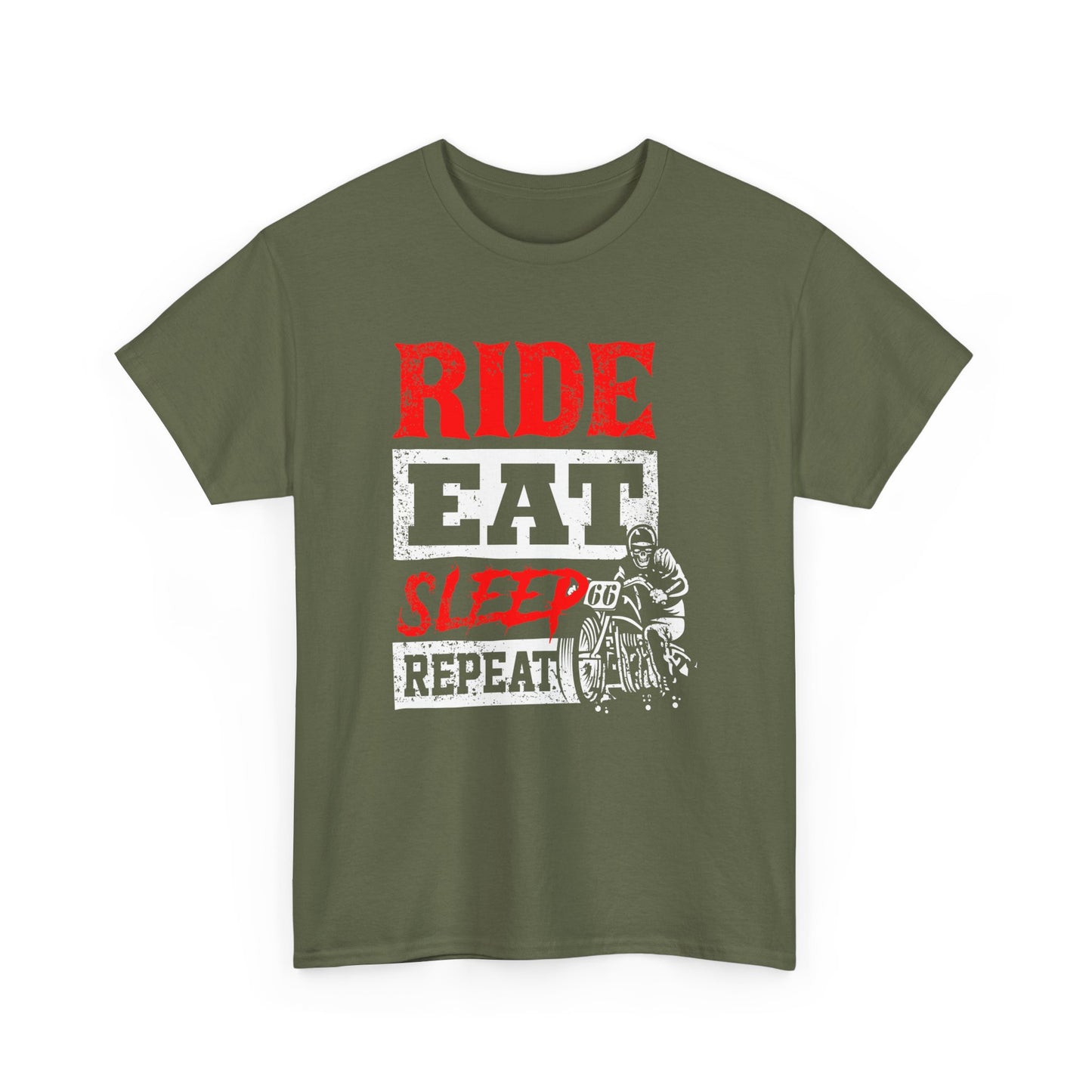 Ride, Eat, Sleep, Repeat Lifestyle Tee | Gildan® 5000 Heavy Cotton™ - Classic Comfort for Bikers
