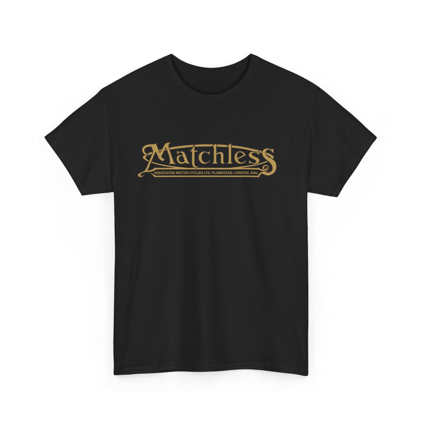 Elegant Rib Collar Matchless Motorcycles Logo T-shirt