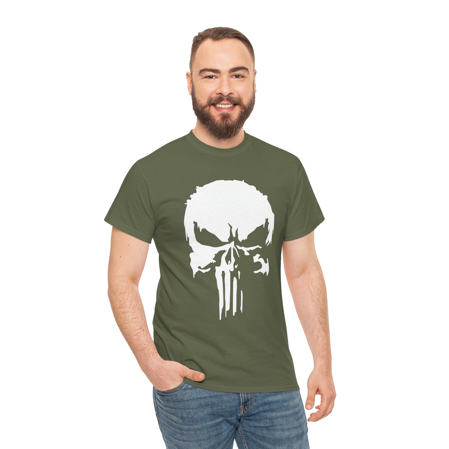 Edgy & Fierce: The Punisher Skull Tee | Gildan® 5000 Heavy Cotton™ - Classic Midweight Fabric for Comfort