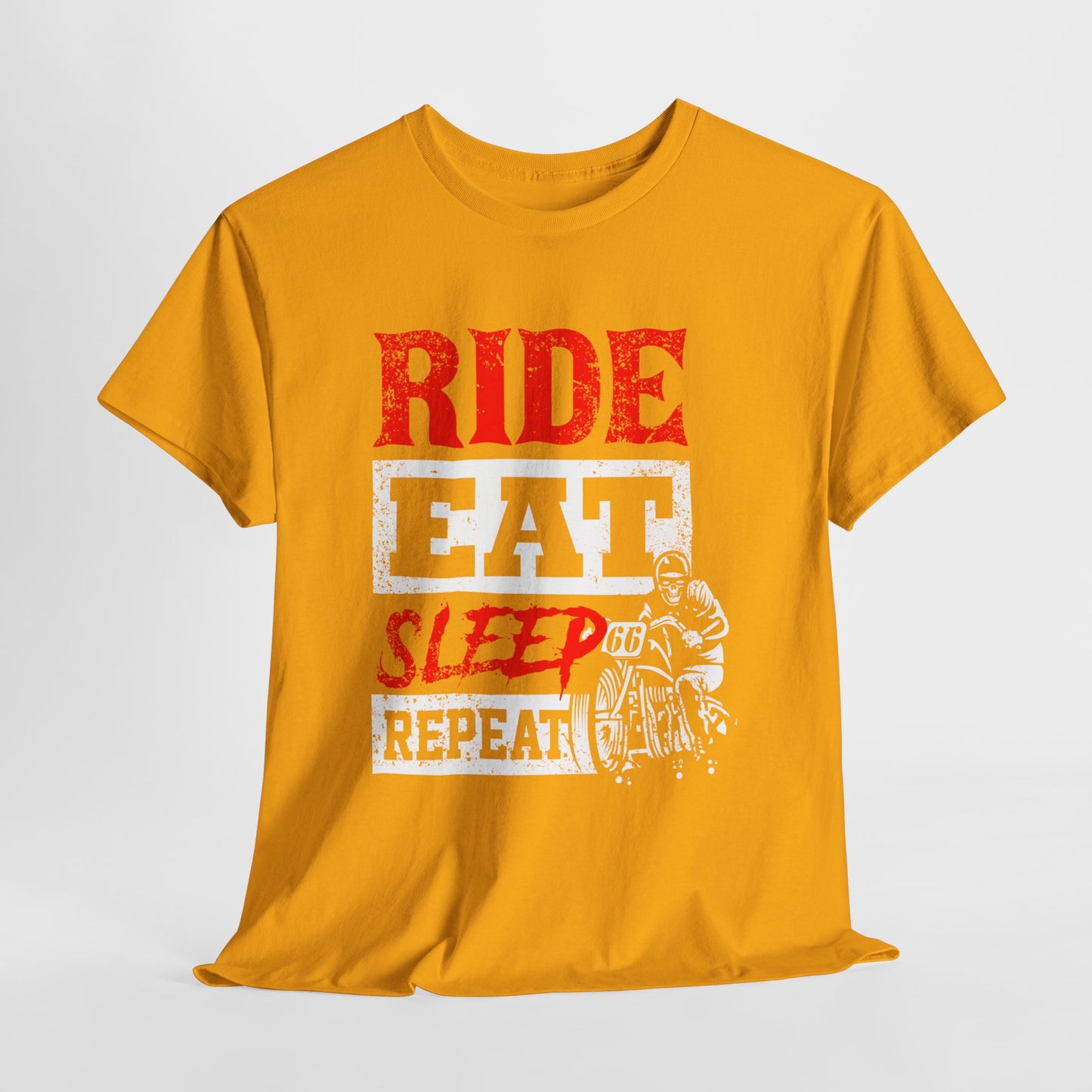 Ride, Eat, Sleep, Repeat Lifestyle Tee | Gildan® 5000 Heavy Cotton™ - Classic Comfort for Bikers