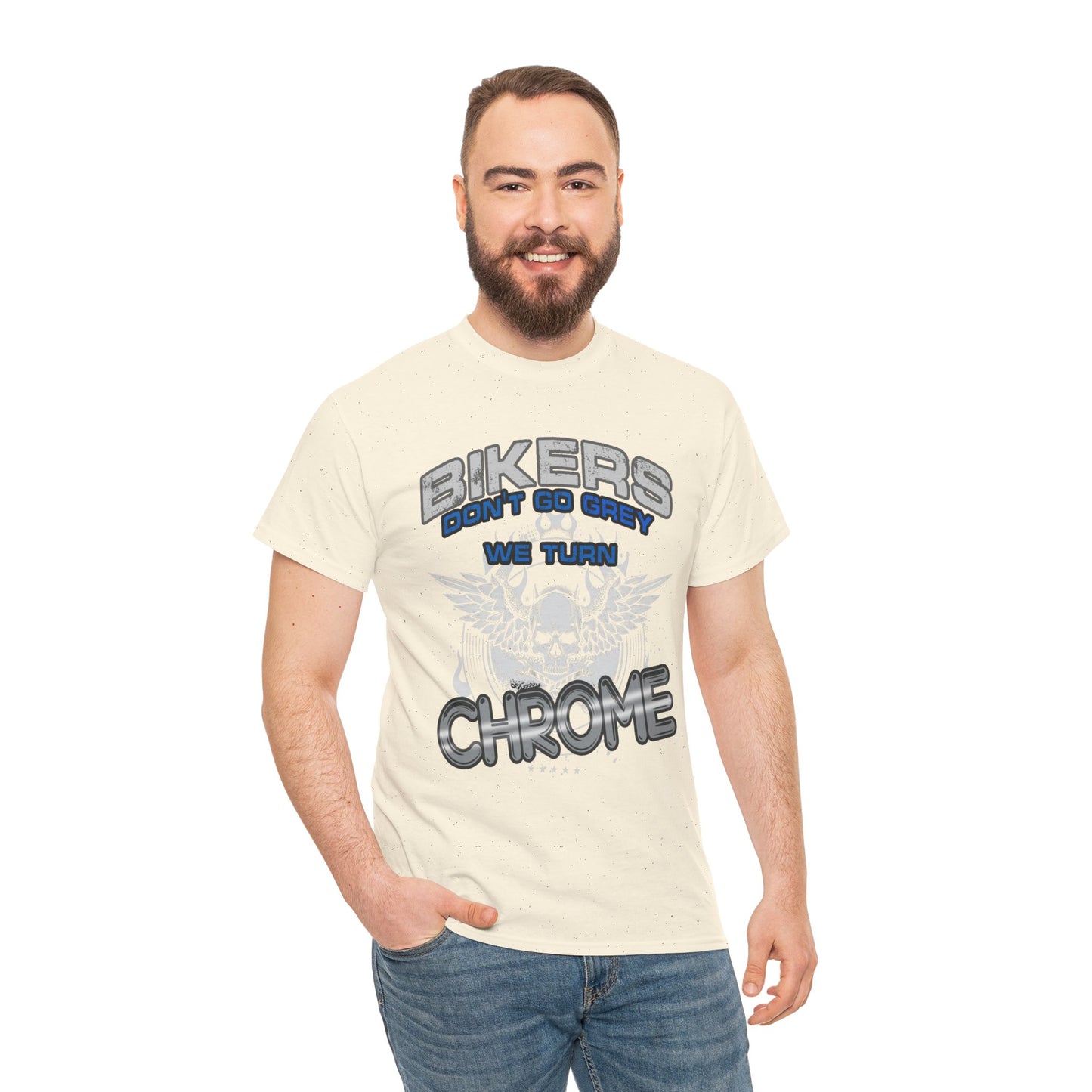 Bikers Don't Turn Grey... Tee - Gildan® 5000 Heavy Cotton™, Stylish, Comfortable & Built for the Open Road