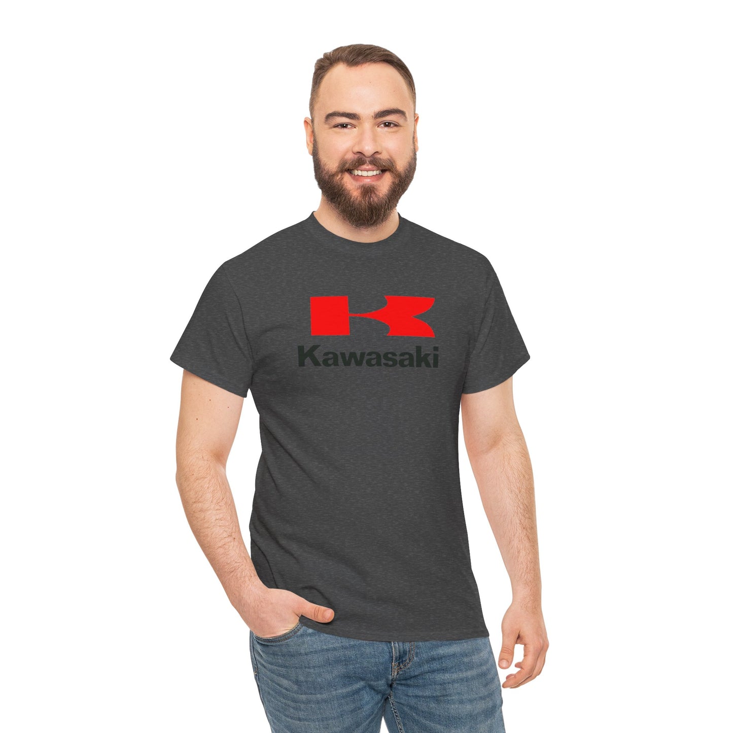 Ride in Style: Kawasaki Logo T-Shirt on Gildan® 5000 Heavy Cotton™