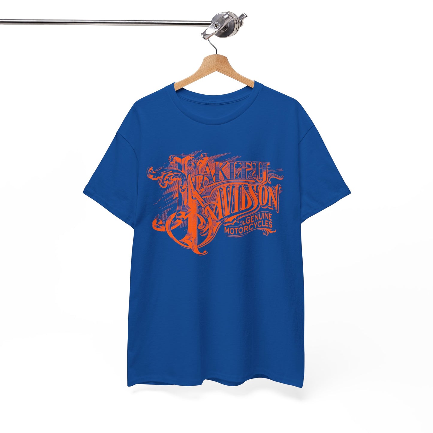 Harley Davidson Text Tee - Gildan® 5000 Heavy Cotton™, Sleek and Stylish Design, Edgy & Comfortable Streetwear