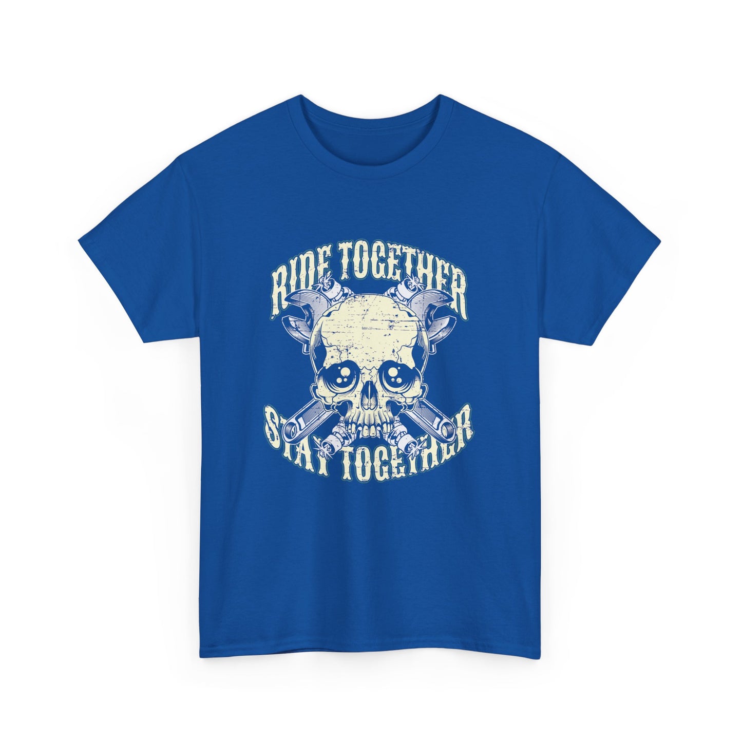 Ride Together, Stay Together T-Shirt | Gildan® 5000 Heavy Cotton™, Stylish and Classic Fit for True Bikers