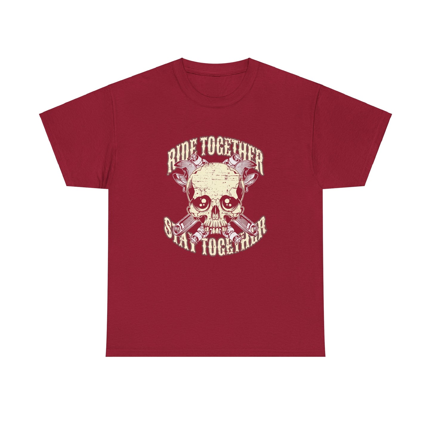 Ride Together, Stay Together T-Shirt | Gildan® 5000 Heavy Cotton™, Stylish and Classic Fit for True Bikers
