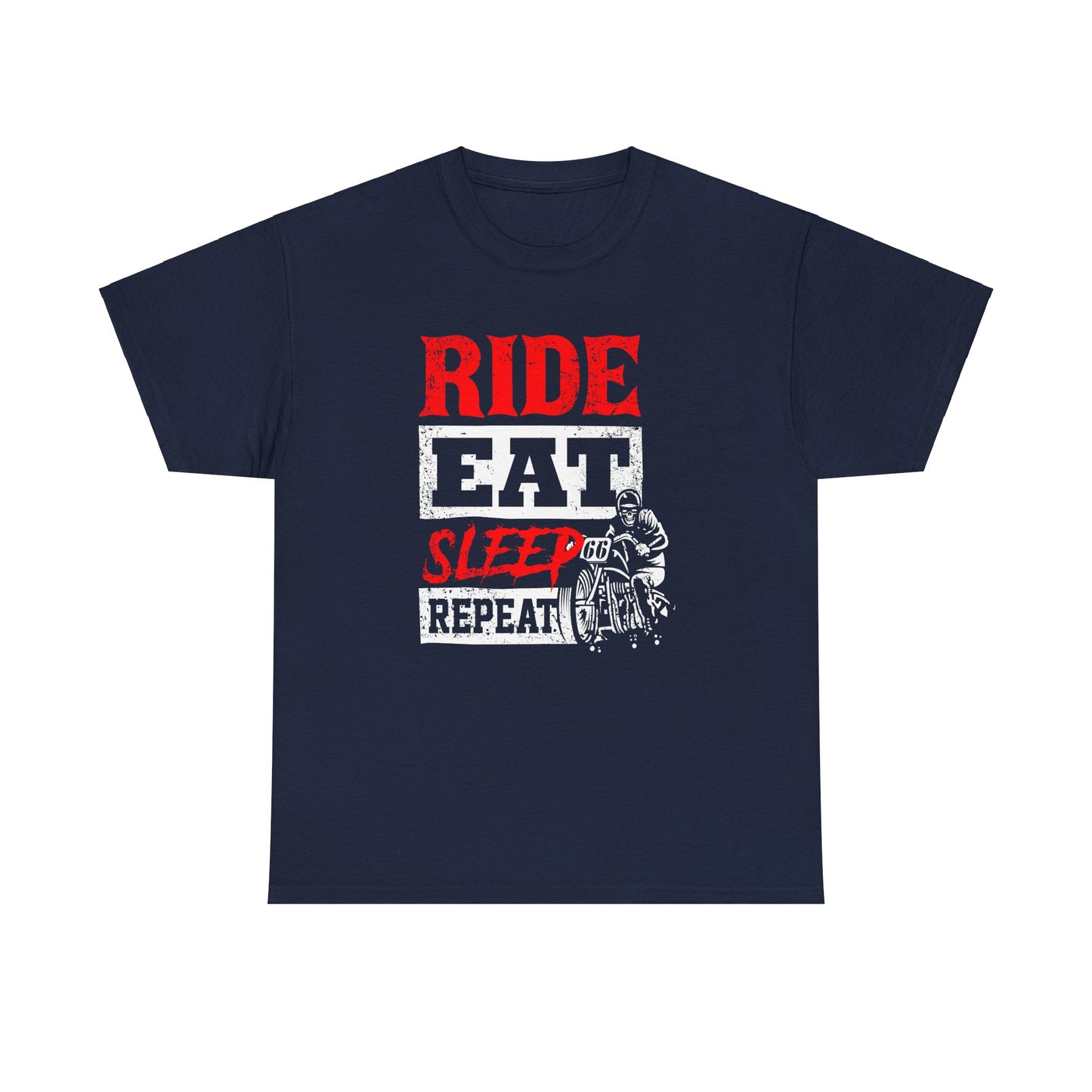 Ride, Eat, Sleep, Repeat Lifestyle Tee | Gildan® 5000 Heavy Cotton™ - Classic Comfort for Bikers