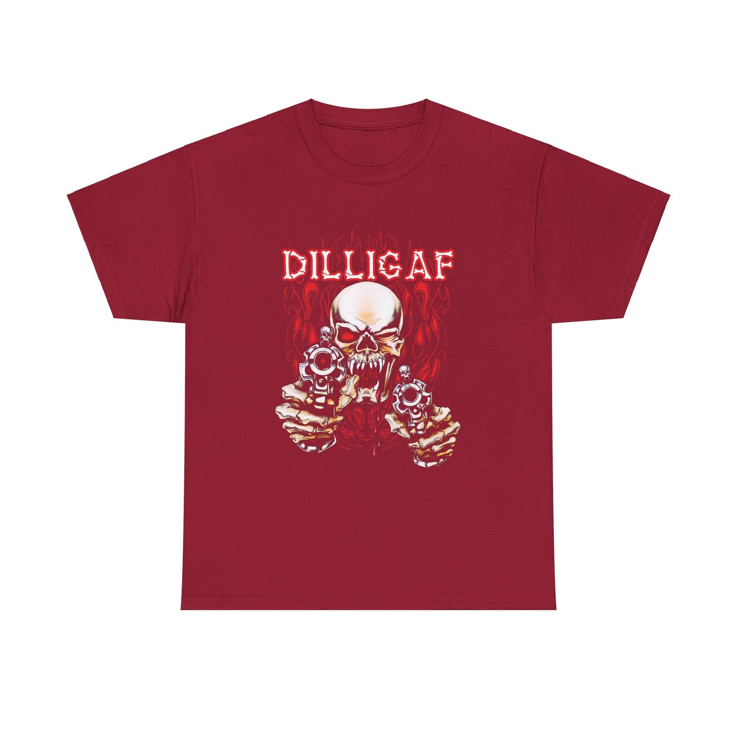 Edgy and Bold: DILLIGAF T-Shirt - Gildan® 5000 Heavy Cotton™, Built for Bikers