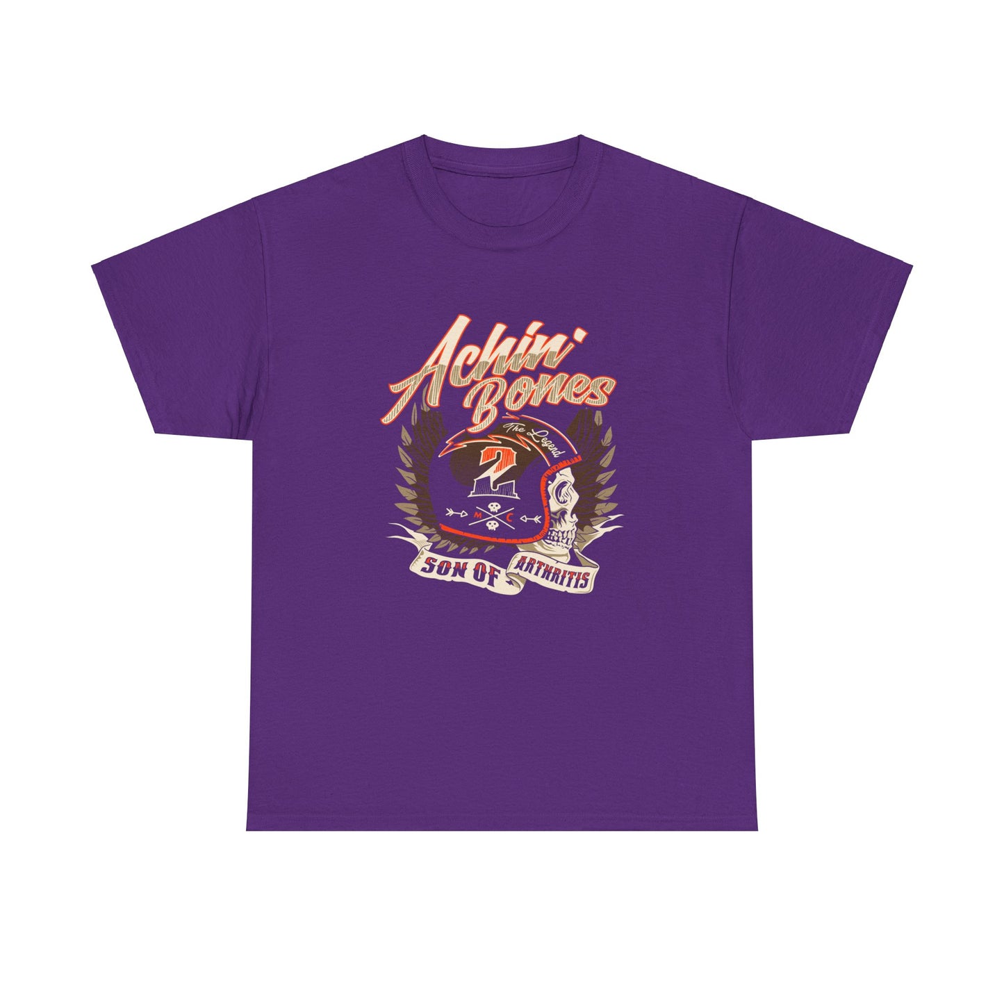 Achin' Bones, Son of Arthritis - Stylish Biker Tee with Heavy Cotton Comfort