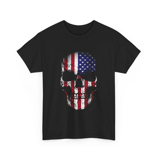 Rock the Classic Fit USA Skull Flag Tee
