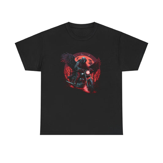 Grim Reaper Biker T-Shirt: Classic Fit & Midweight Comfort
