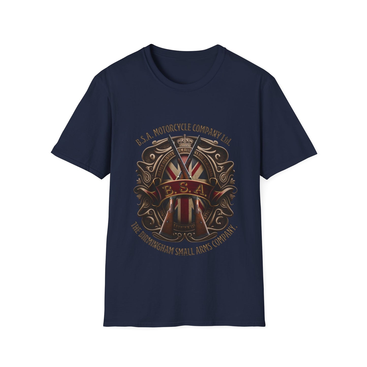 BSA Motorcycle Company Heritage Tee - Gildan® 5000 Heavy Cotton™, Classic Comfort for Enthusiasts