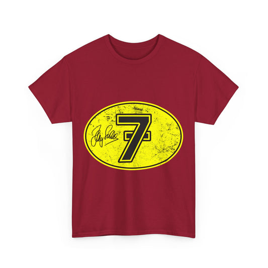 Barry Sheene No. 7 Tee | Gildan® 5000 Heavy Cotton™, Ideal for Motorcycle Enthusiasts