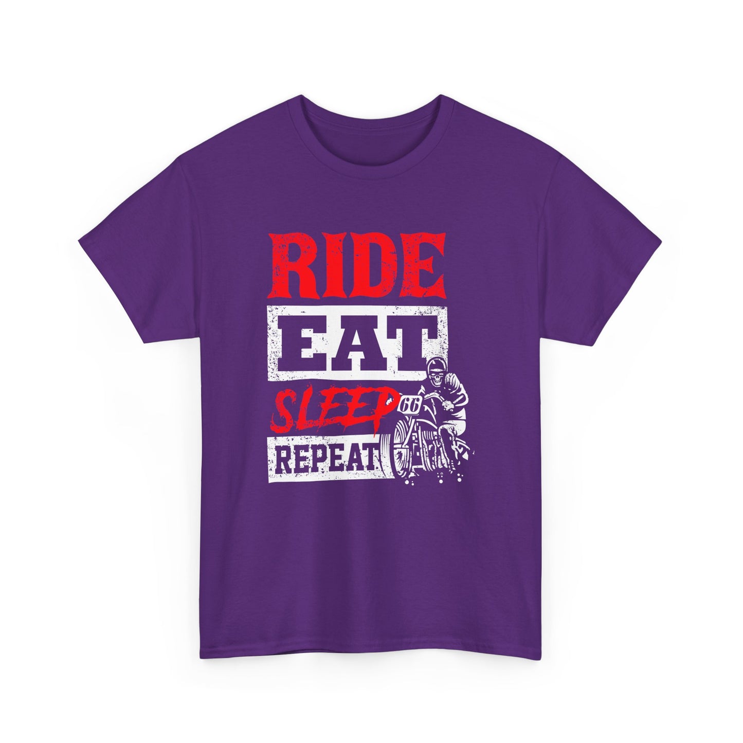 Ride, Eat, Sleep, Repeat Lifestyle Tee | Gildan® 5000 Heavy Cotton™ - Classic Comfort for Bikers