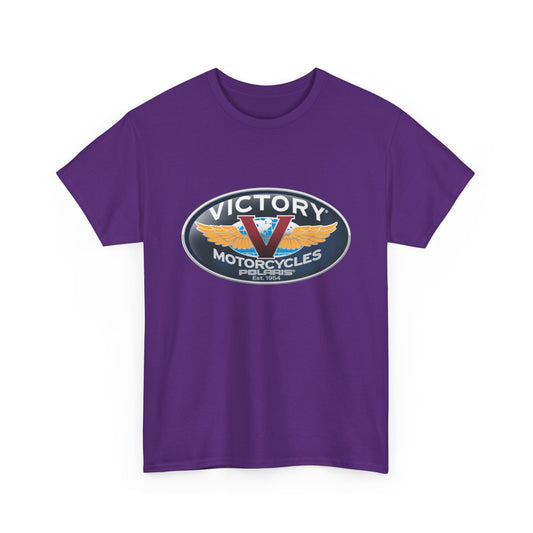 Victory Polaris Logo Tee - Gildan® 5000 Heavy Cotton™, Quality Fabric for the Modern Biker