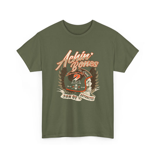 Achin' Bones, Son of Arthritis - Stylish Biker Tee with Heavy Cotton Comfort