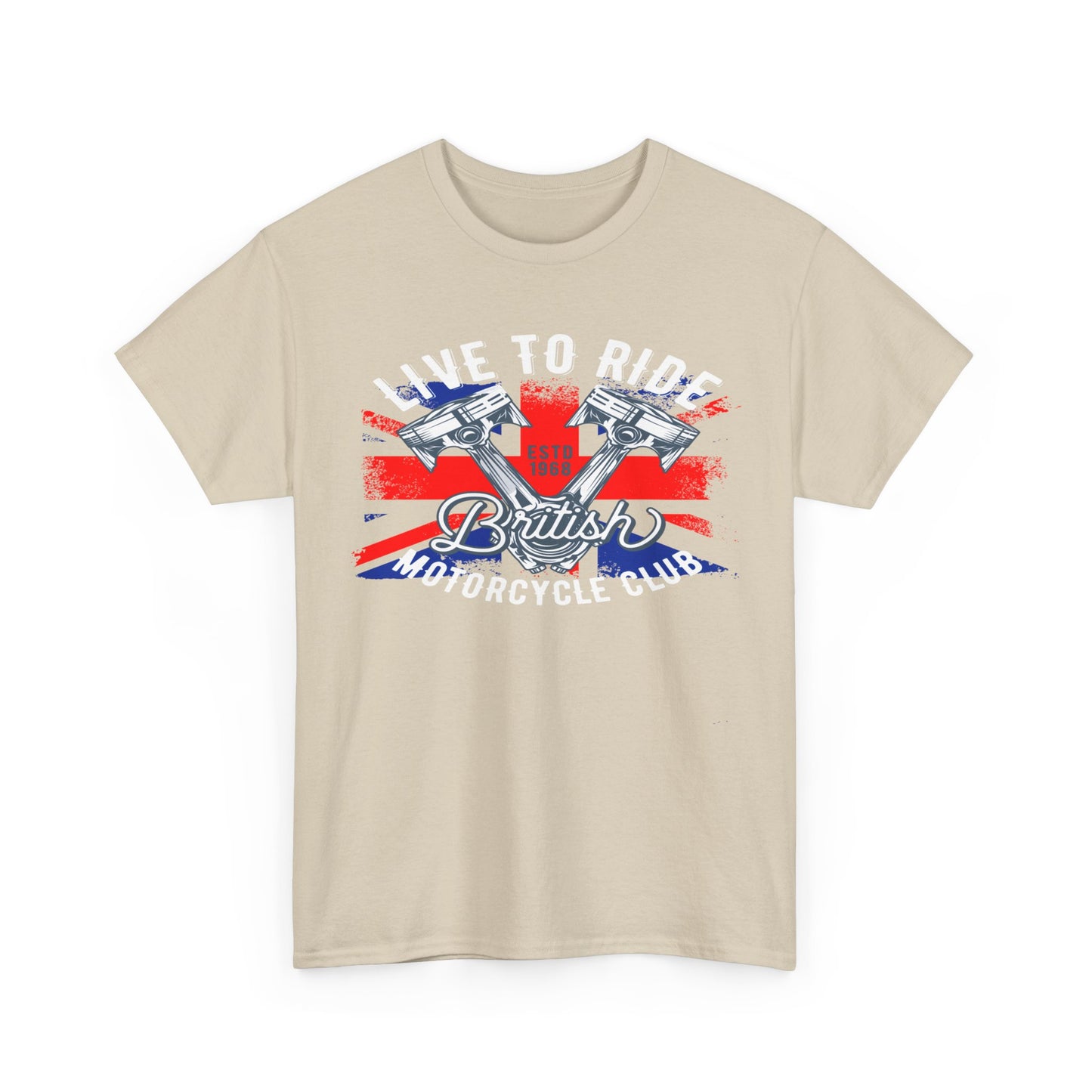 Live To Ride T-Shirt | Gildan® 5000 Heavy Cotton™ - Edgy Biker Style with Classic Fit