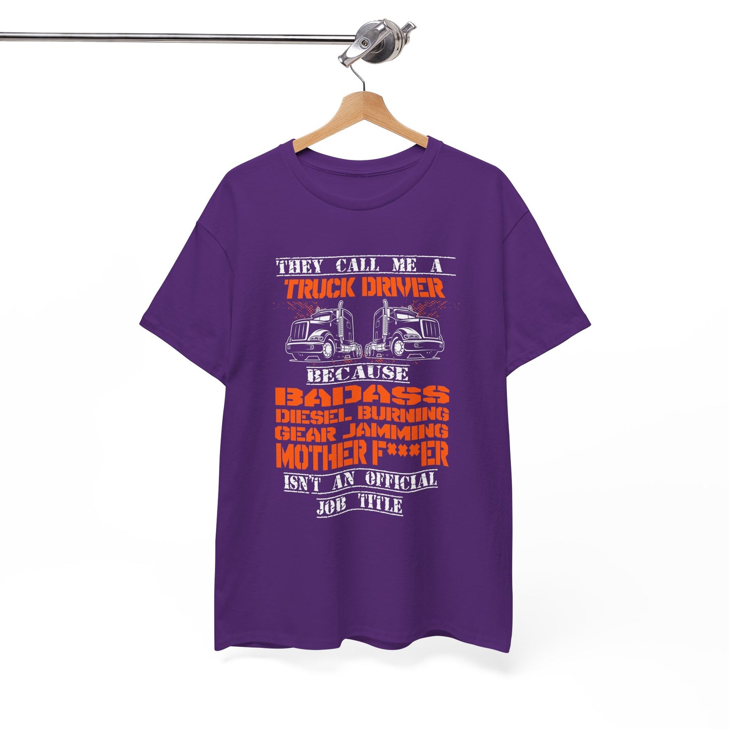 Bad Ass Trucker Tee - Gildan® 5000 Heavy Cotton™ Adult T-Shirt, Tough Design & Classic Fit