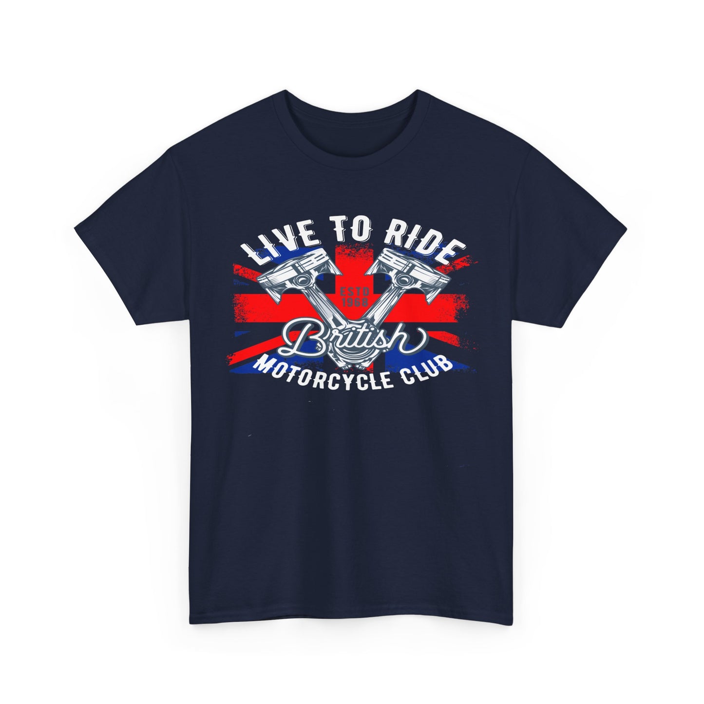 Live To Ride T-Shirt | Gildan® 5000 Heavy Cotton™ - Edgy Biker Style with Classic Fit