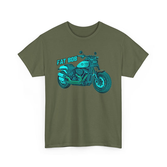 Harley Davidson Fatbob T-Shirt - Gildan® 5000 Heavy Cotton™, Stylish & Durable for Motorcycle Lovers