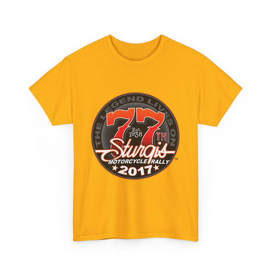 Classic Sturgis 77 2017 Biker Tee - Gildan® 5000 Heavy Cotton™, Edgy Design & Comfort