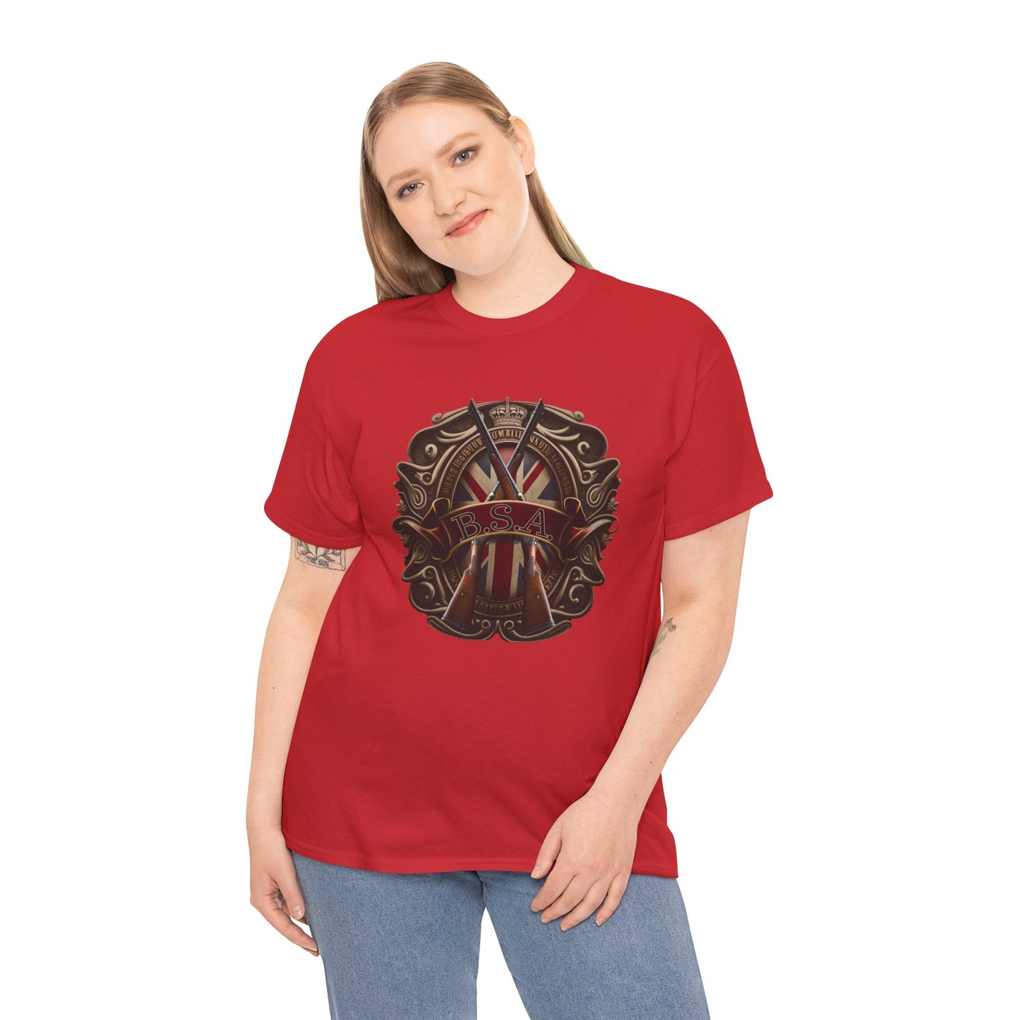 Classic BSA Motorcycles T-Shirt - Gildan® 5000 Heavy Cotton™, Perfect for Riders & Collectors