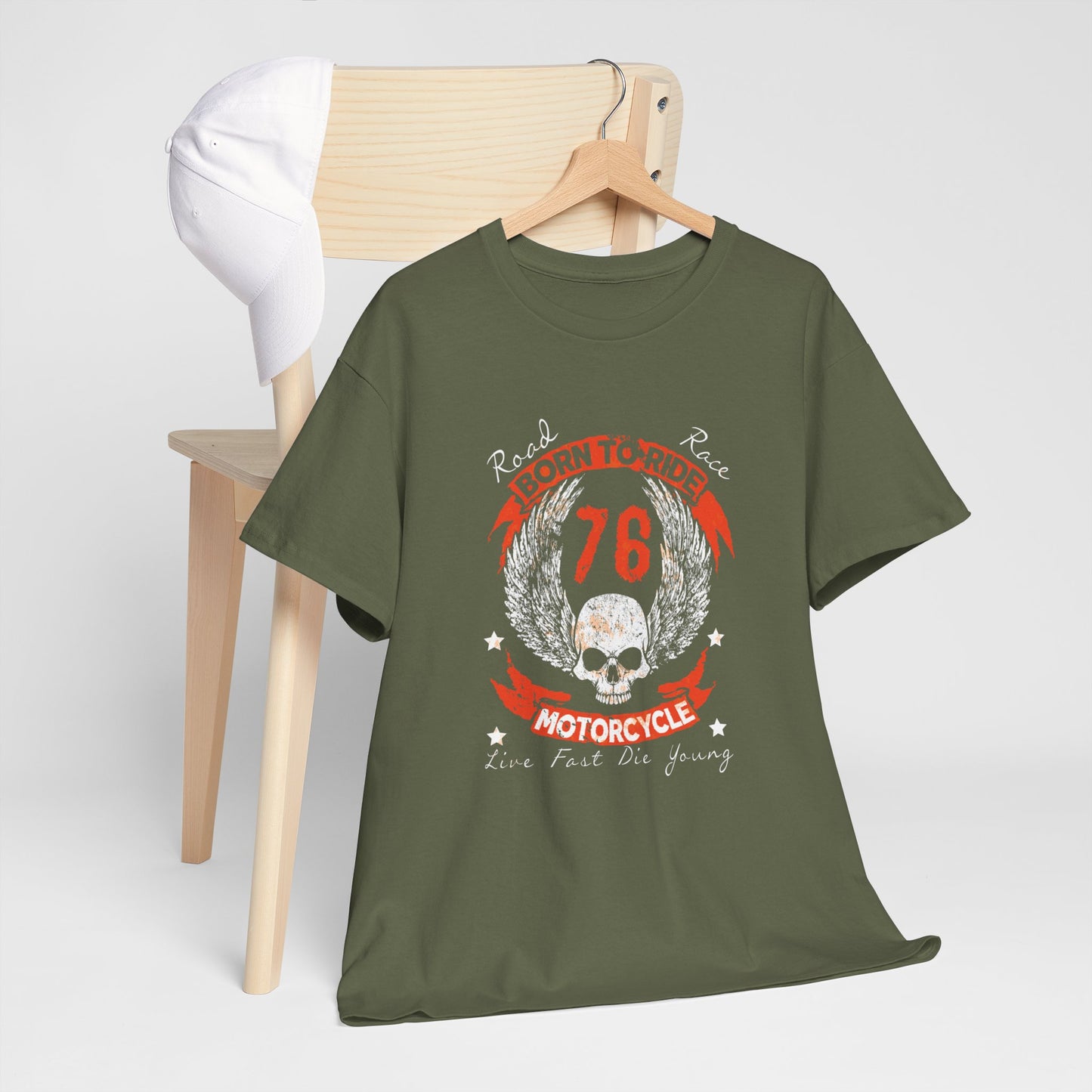 'Born To Ride' Durable, Midweight Comfort T-Shirt