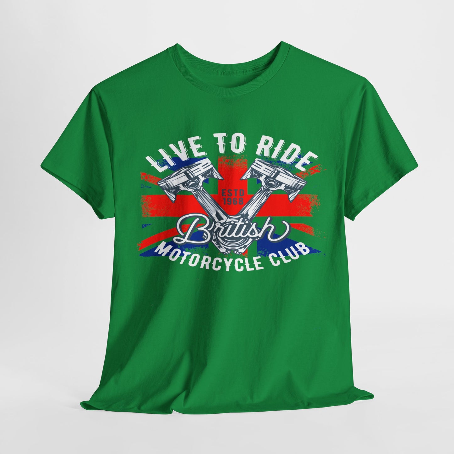 Live To Ride T-Shirt | Gildan® 5000 Heavy Cotton™ - Edgy Biker Style with Classic Fit