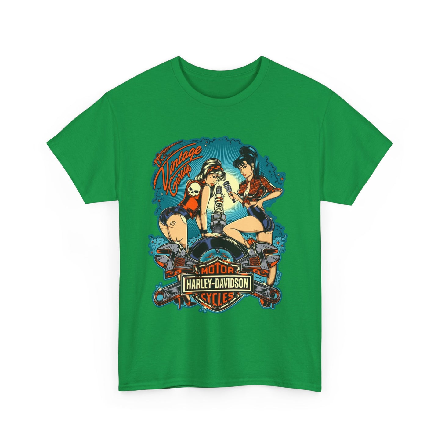 Harley Davidson T-Shirt | Gildan® 5000 Heavy Cotton™, Classic Fit, Timeless Biker Style