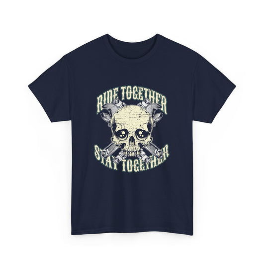 Ride Together, Stay Together T-Shirt | Gildan® 5000 Heavy Cotton™, Stylish and Classic Fit for True Bikers