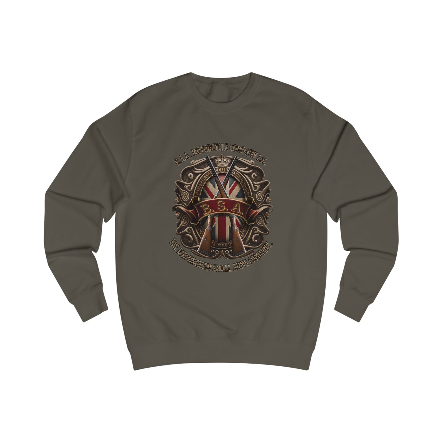 BSA Motorcycle Company Classic Fit Sweatshirt Quality Fabric with Classic Style or Everyday Riders