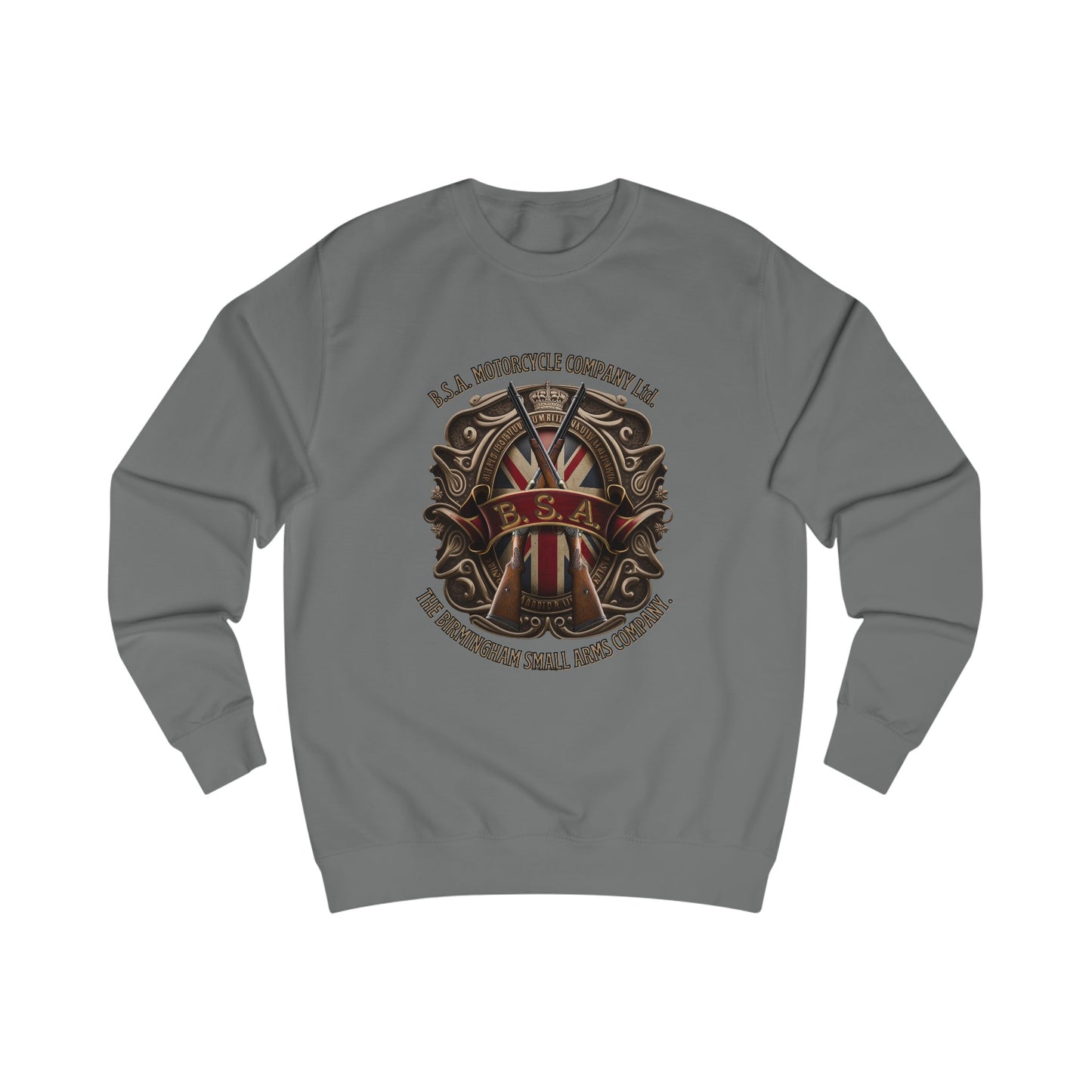 BSA Motorcycle Company Classic Fit Sweatshirt Quality Fabric with Classic Style or Everyday Riders