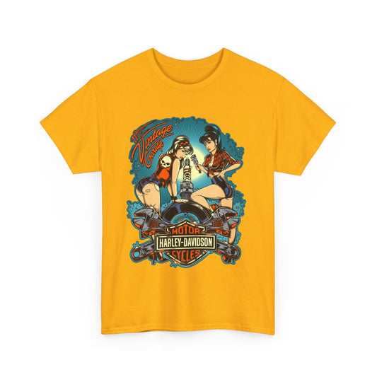 Harley Davidson T-Shirt | Gildan® 5000 Heavy Cotton™, Classic Fit, Timeless Biker Style